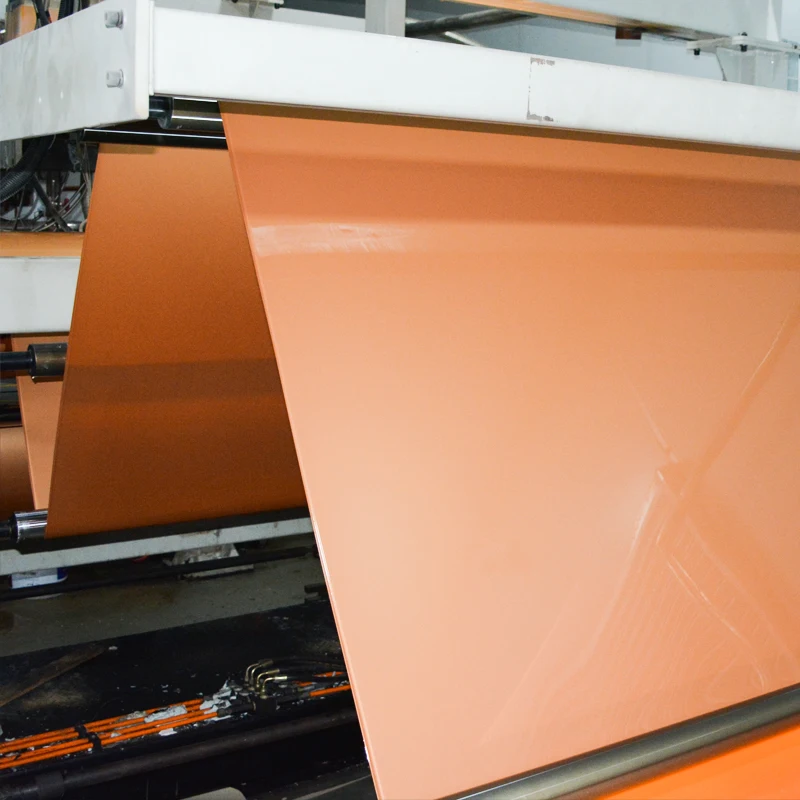 0.35mm Orange Anti-scratch Anti-fog Panel Furniture Decoration Materials Plastic PETG Sheet Film for Lampshade