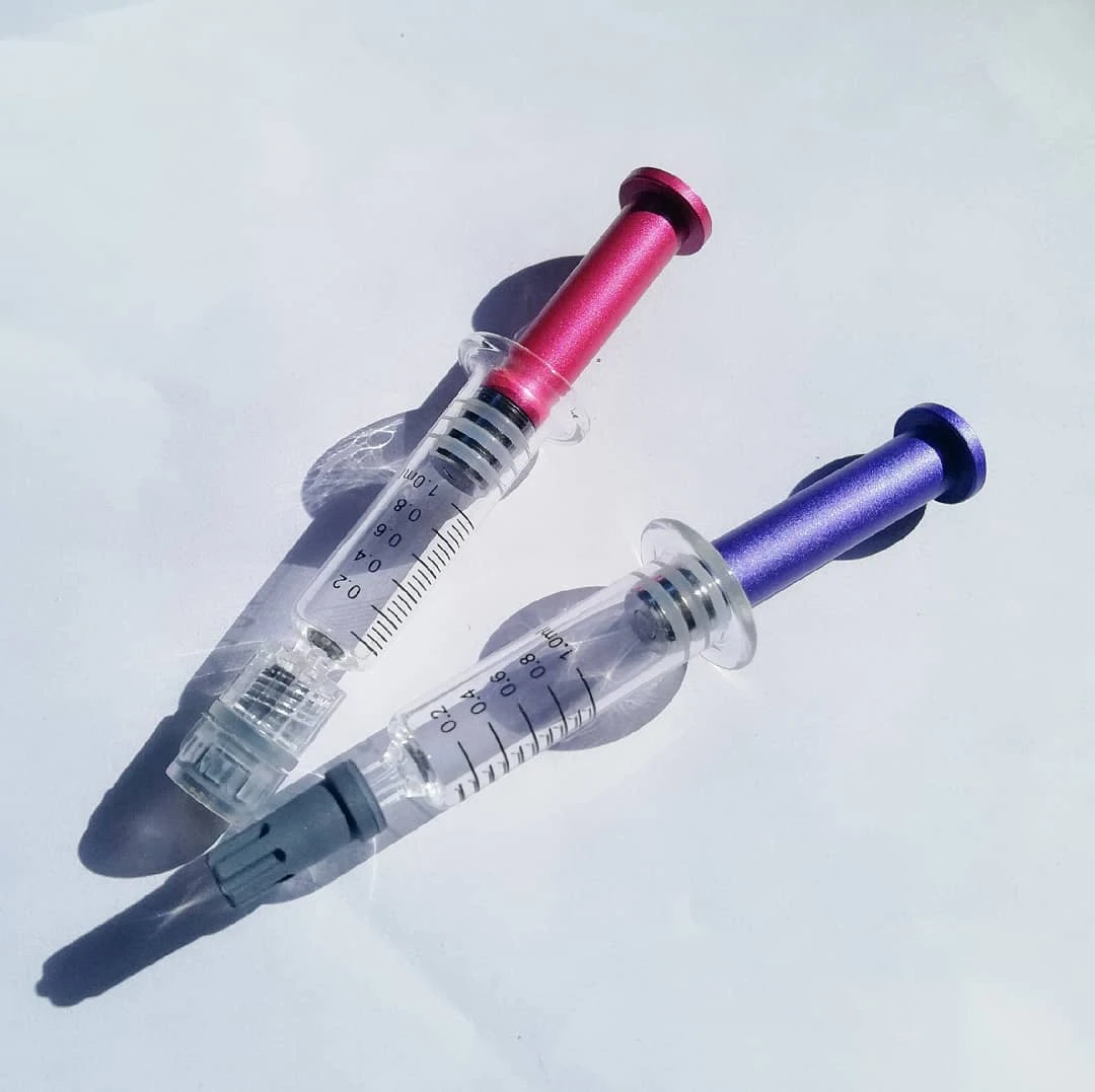 Cbd Oil Syringe/cbd glass syringe luer lock/glass syringe metal plunger