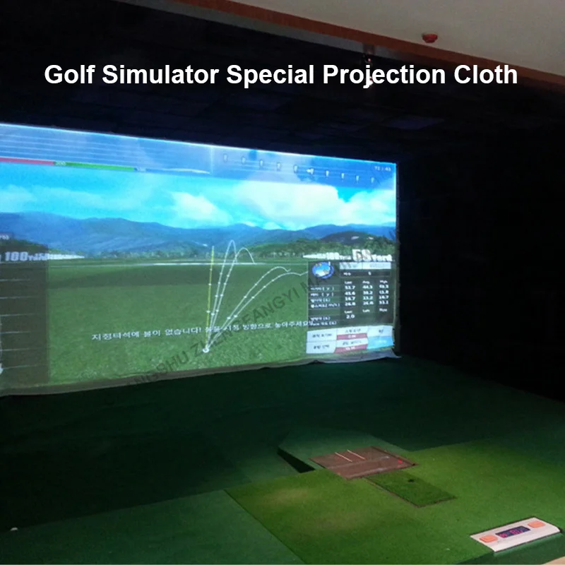 Customized Size Retractable Golf Simulator Projector Impact Screen Fabric Projection Screen 300 Inch