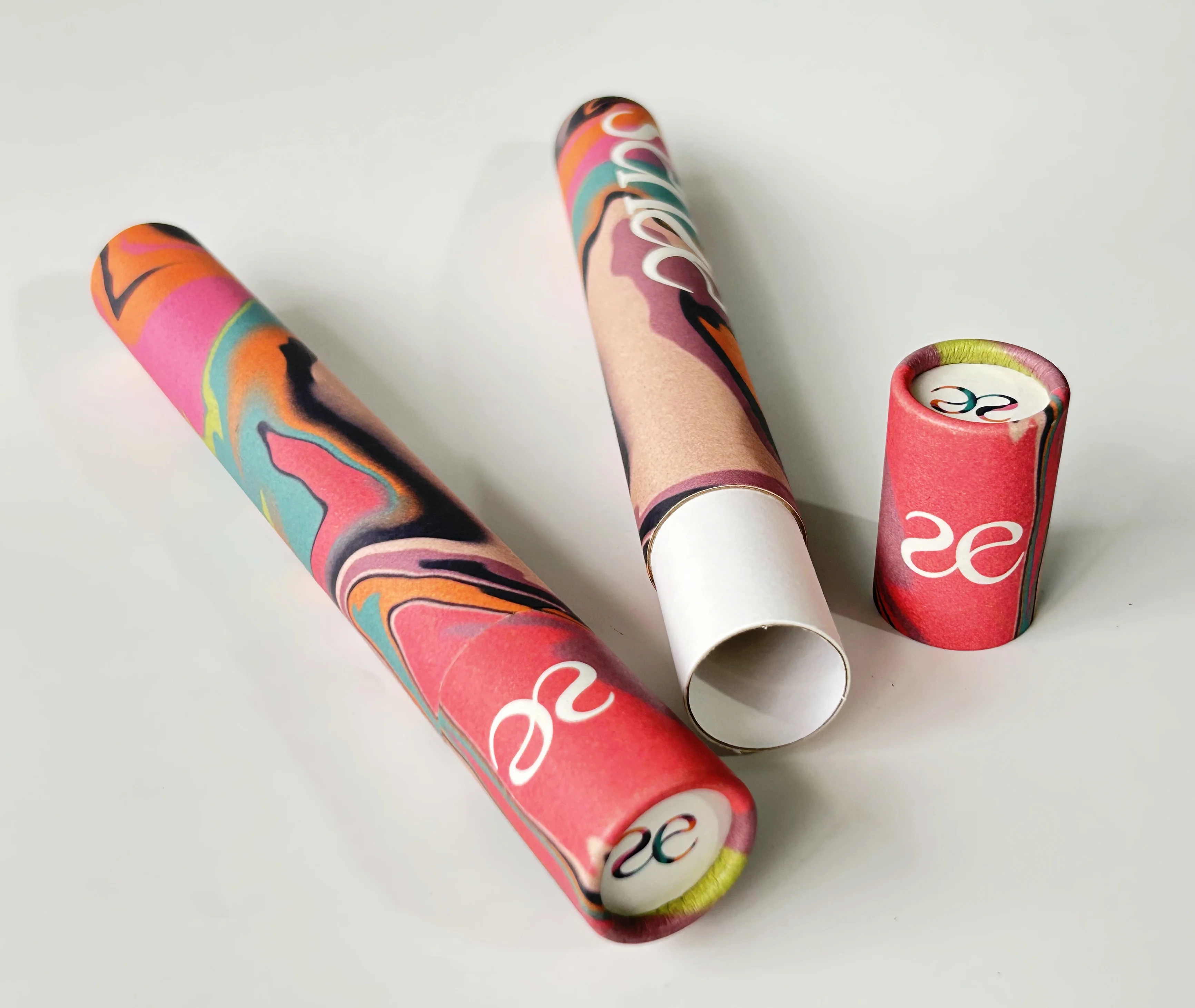 Eco friendly incense sticks Cylinder package box, colorful Round Poster packaging tube