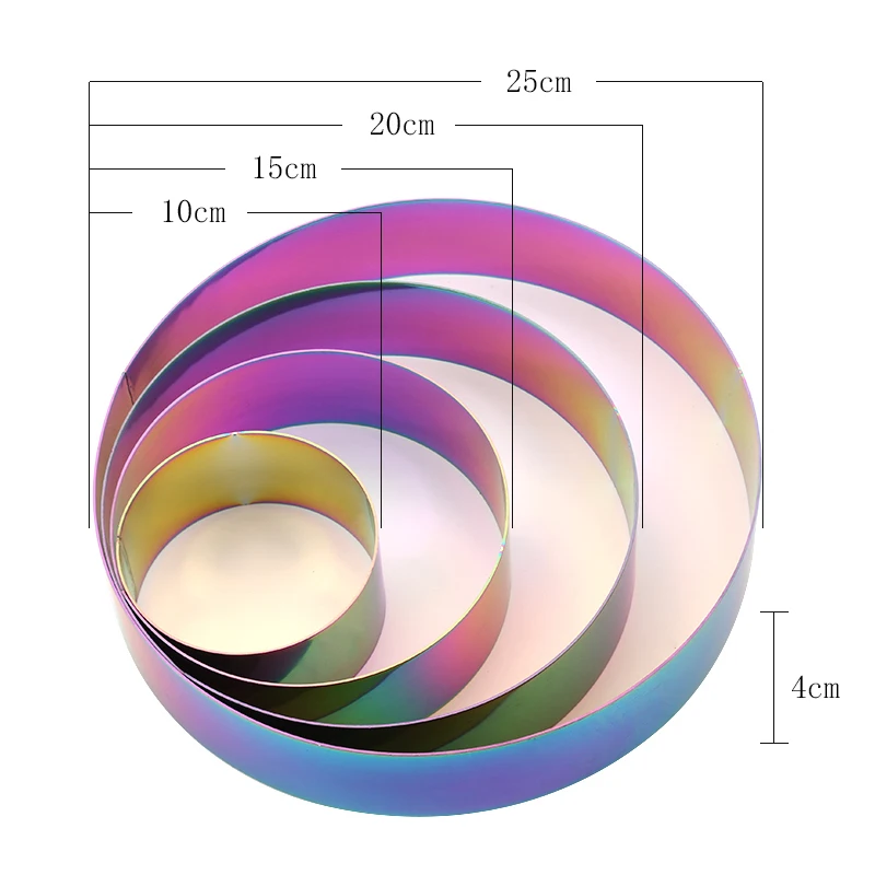 
Adjustable Stainless Steel mini Adjustable Round Cake Ring Mold Mousse Mold 6 CM to 10 CM Baking Cake Decor Mold Ring 