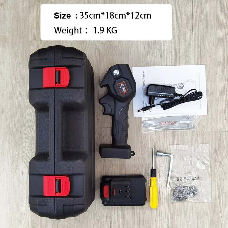 lithium chainsaw 4 inch cordless chainsaw 24v mini portable handheld electric saw adjustable cutting speed for cutting branches