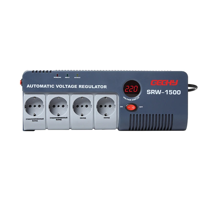 Sockets 1500VA Toroidal Transformer AC Automatic Voltage Regulators Stabilizers AVR 1200W 1500W For SVC Use