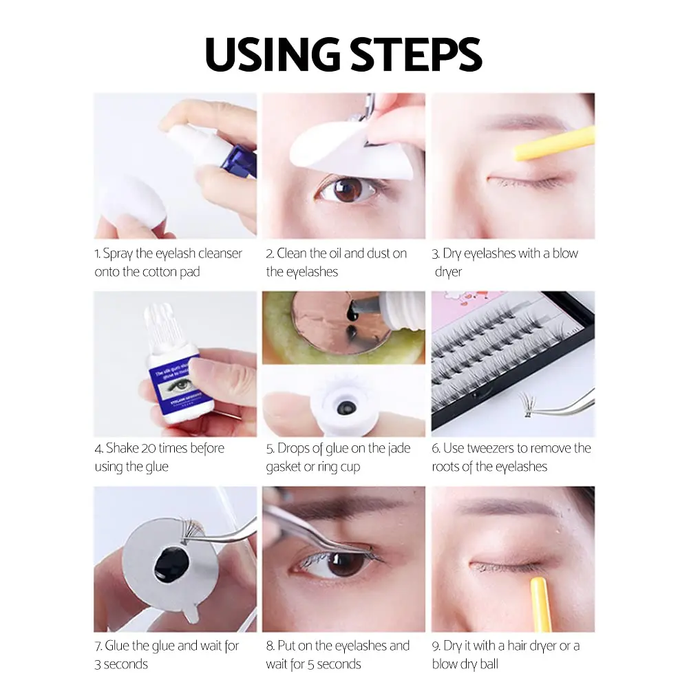 22 шт., набор для обучения наращиванию ресниц