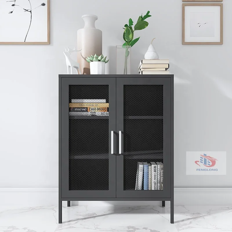 Home furniture metal armadio da soggiorno steel meuble de salon foot  living room cabinet