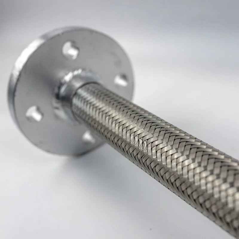 ISO 316L Corrugated stainless steel mesh hose flexible