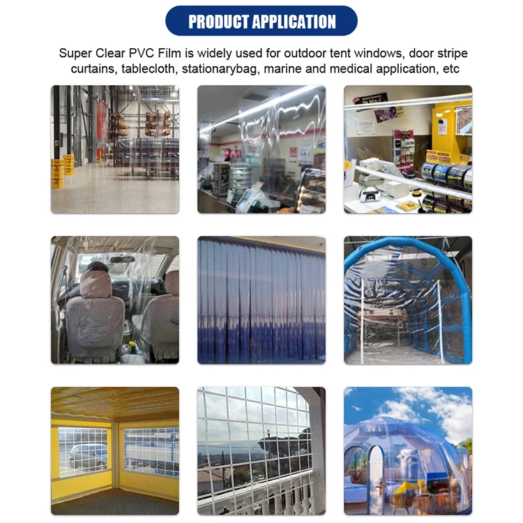 Super Clear Transparent Rigid Pvc Plastic Sheets With Pe Protective Film Pvc Clear Plastic Film Rolls