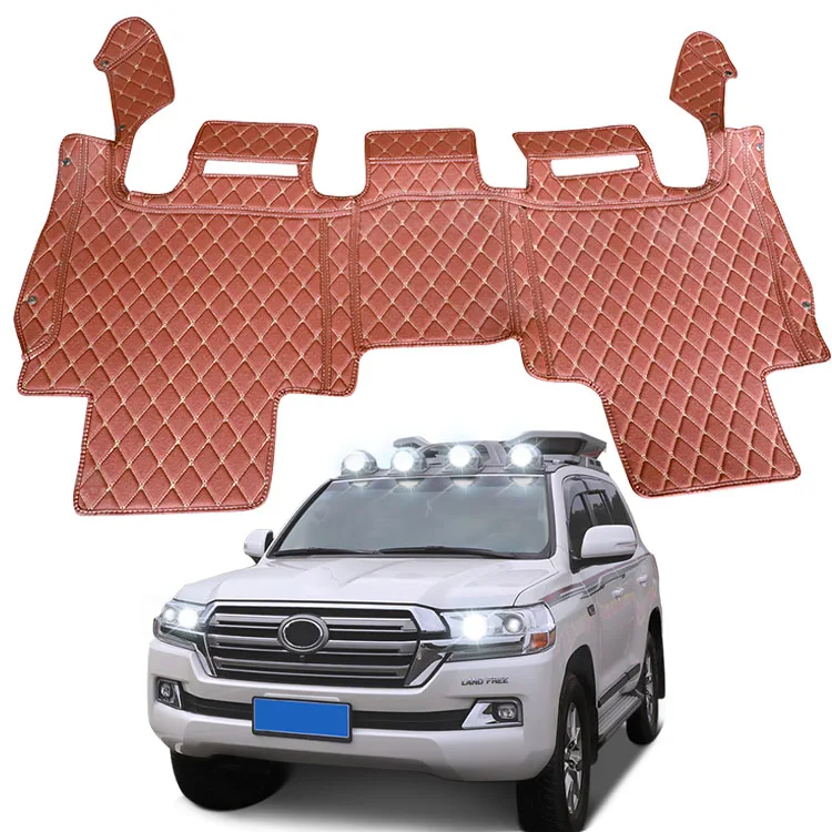 5d Full encirclement Car Floor PVC Mats Luxury Russia Customized Dedicated Customized Wholesale Leather Brown