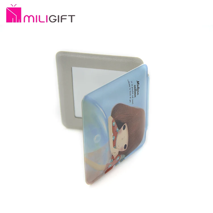 Hand Packet Woman Mirror Different Square Makeup Mirror Custom Cosmetic Hand Pocket Mirror