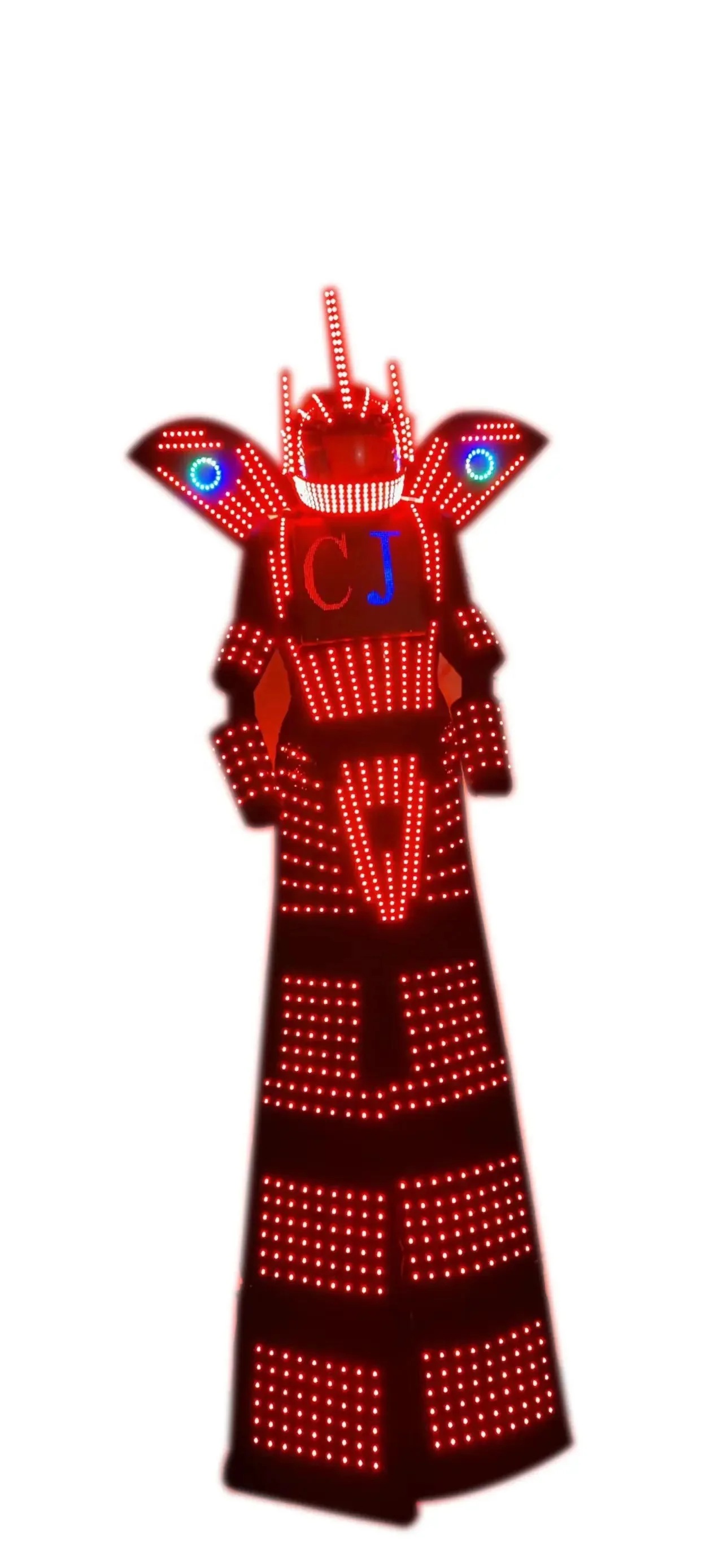 LED Screen Robot Costume Light up dress Luminous clothing stilts walker dance suit for nightclub stage performance helmet laser