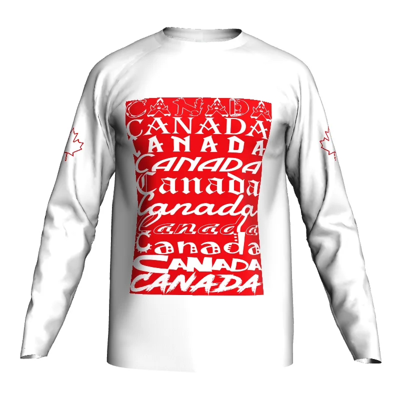 Canada New Long Motocross Shirt Downhill Cycling Jersey Tops Bicycle Wear Pro Team Race MX Off Road Mountain Red Sport Clothing