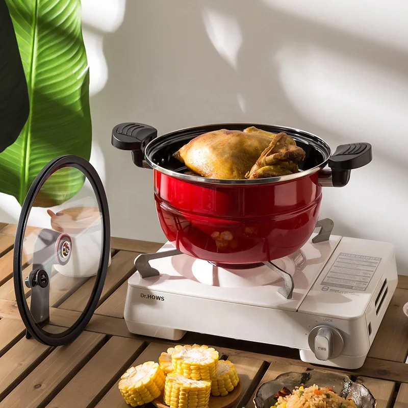 Factory wholesale retro double ear round pot casserole shallow pot small dry pot restaurant restaurant ceramic casserole