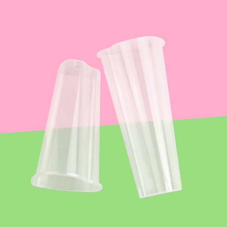 16oz 22oz Heart Shaped Boba Cup Disposable PP Plastic Injection Boba Bubble Tea Cup for Juice Milk Tea