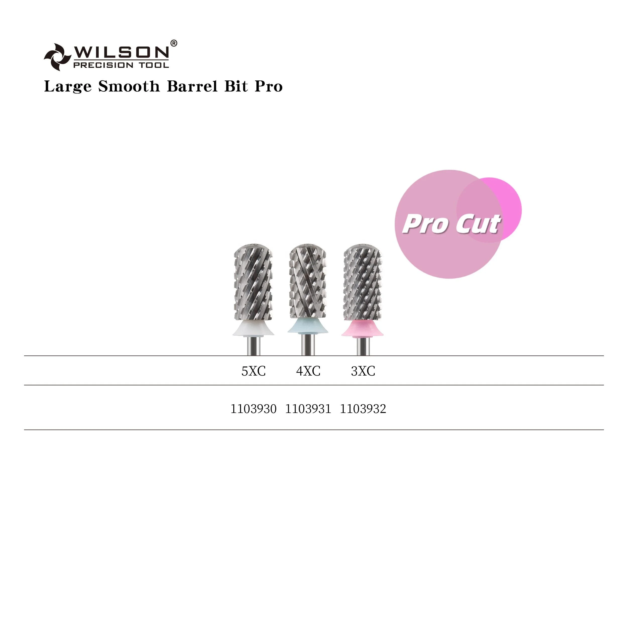 Large Smooth Barrel Bit Pro (Pro Cut) Professional Barrel shape Nail Polish Tool More Polishing Area Tungsten Carbide Nail Drill