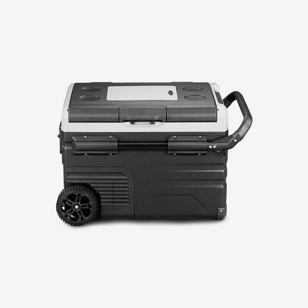 TSW50 Мини Портативный электронный контроль морозильн автомобильный холодильник, работающего на постоянном токе 12 В в колеса компрессора и Ручка Компактный холодильники