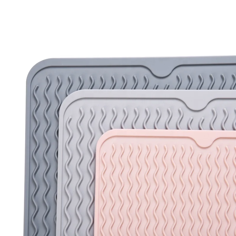 Термостойкий силиконовый коврик для сушки посуды