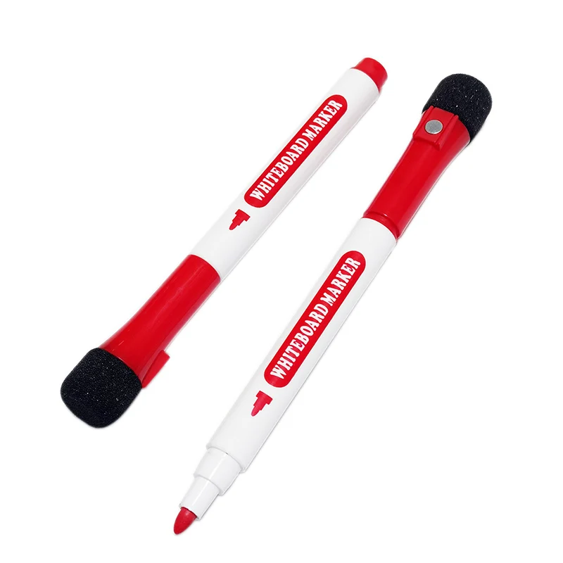 2022 Hot Sell 12 colors dry erasable whiteboard markers with super magnets and built-in eraser