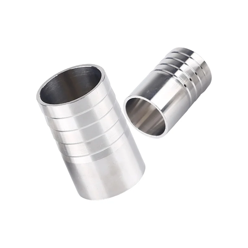 KQ Sanitary Stainless Steel SS 304 316 Pipe Fittings Bsp/Npt Weld Hose Barb Connector Hose Nipple