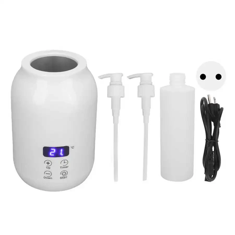 Adjustable Temperature  Massage Essential Oil Warmer Lotion Heater Bottle LED Display 2 Bottles With Timer for Massage Therapy