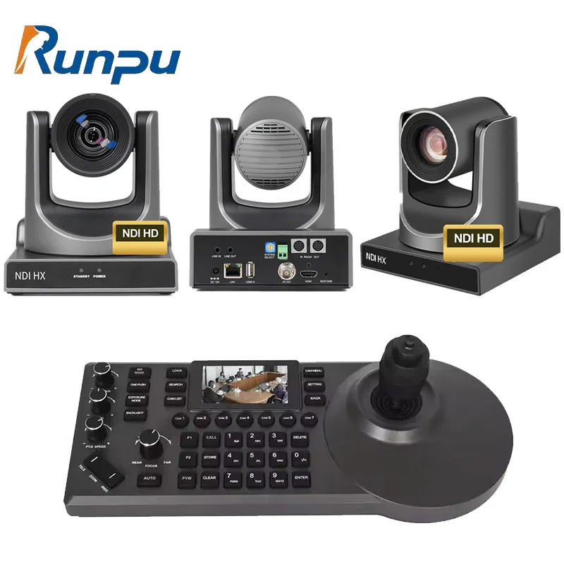 USD1458 Free Ship Kit V60XL-N=3 pcs SDI NDI 30X Optical Zoom HD1080P PTZ Camera hdmi lan usb poe AI+a ip controller+poe switch