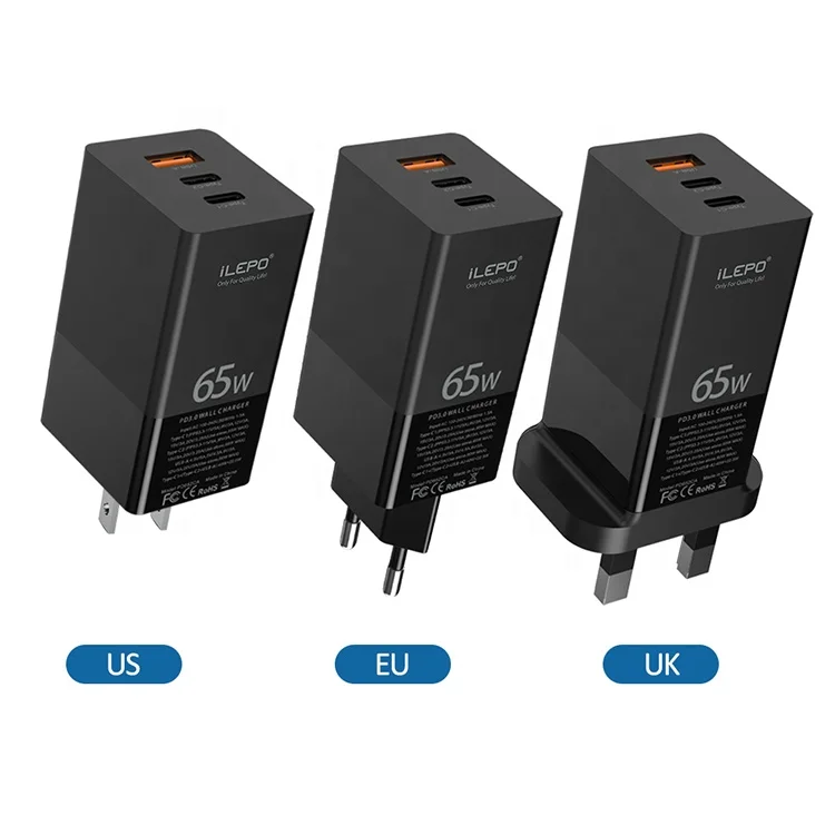 CE FCC телефон USB 65w GaN зарядное устройство PD GaN зарядное устройство 65W для Moiblephone Мини Путешествия USB зарядное устройство настенное быстрое зарядное устройство