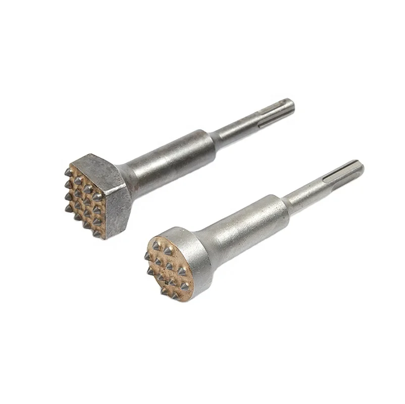 Professional Alloy Point Groove Gouge Flat Round Chisel Hammer Drill Bit Stone Slab/Bridge/Wall/Cement Pavement Chisel