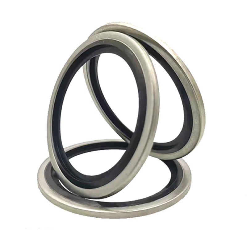 Brown Iron Metal NBR Rubber  Gasket Bonded Seal Washer Metal Combination Gasket