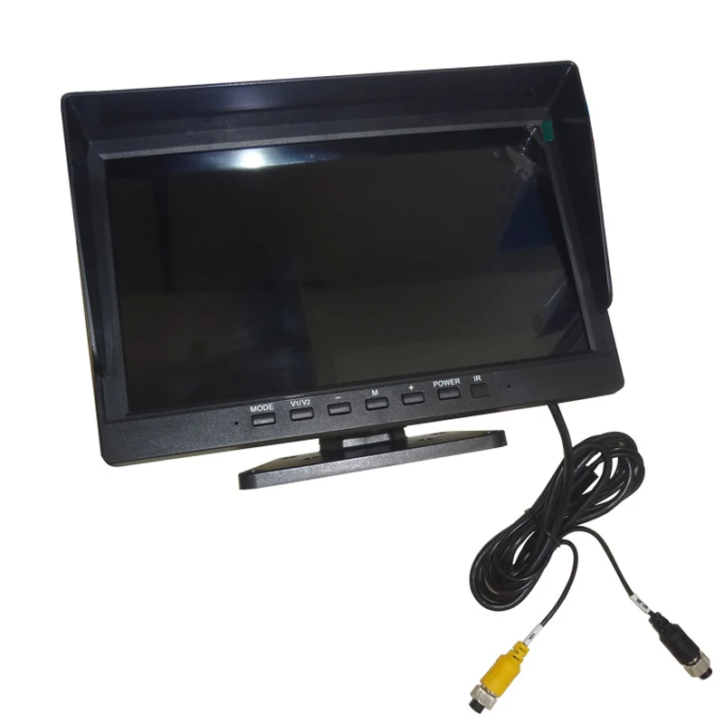 7 inch LCD Monitor Headrest Portable HD VGA LCD Car Screen for PC/Mac Mini/TV/Camera/Gaming IPS 1024X600 Support AV Video