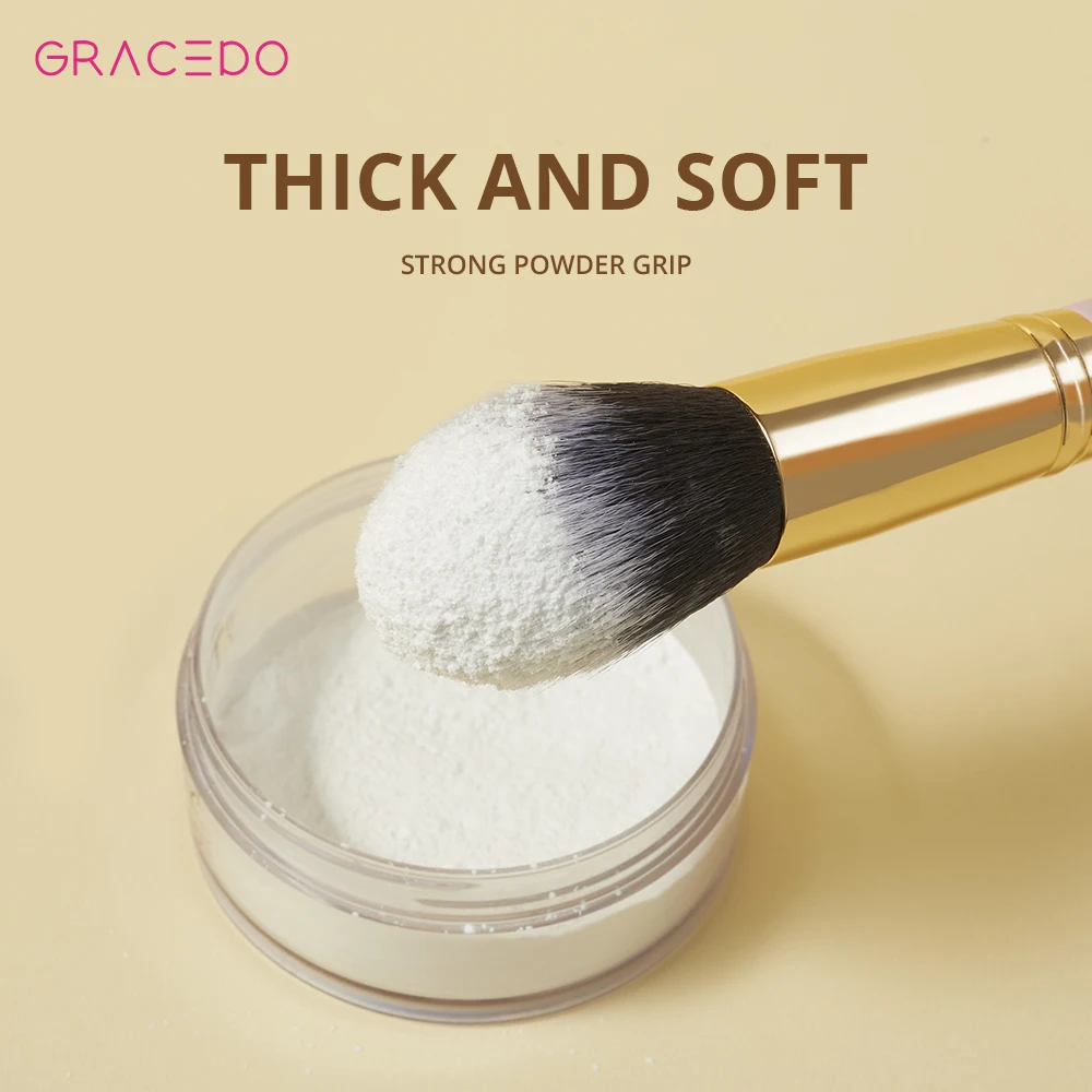 Gracedo professional makeup tool brush set wholesale custom logo case pink handle high quality vegan luxury makeup brush set