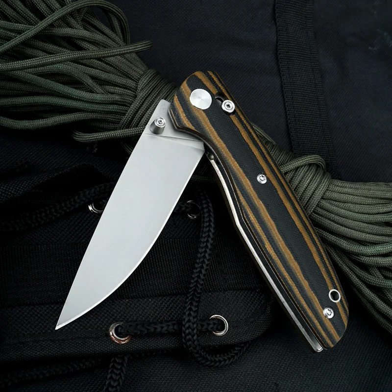 New G10 handle EDC Tool D2 Steel Blade Outdoor hunting knife Camping Folding Pocket Knives