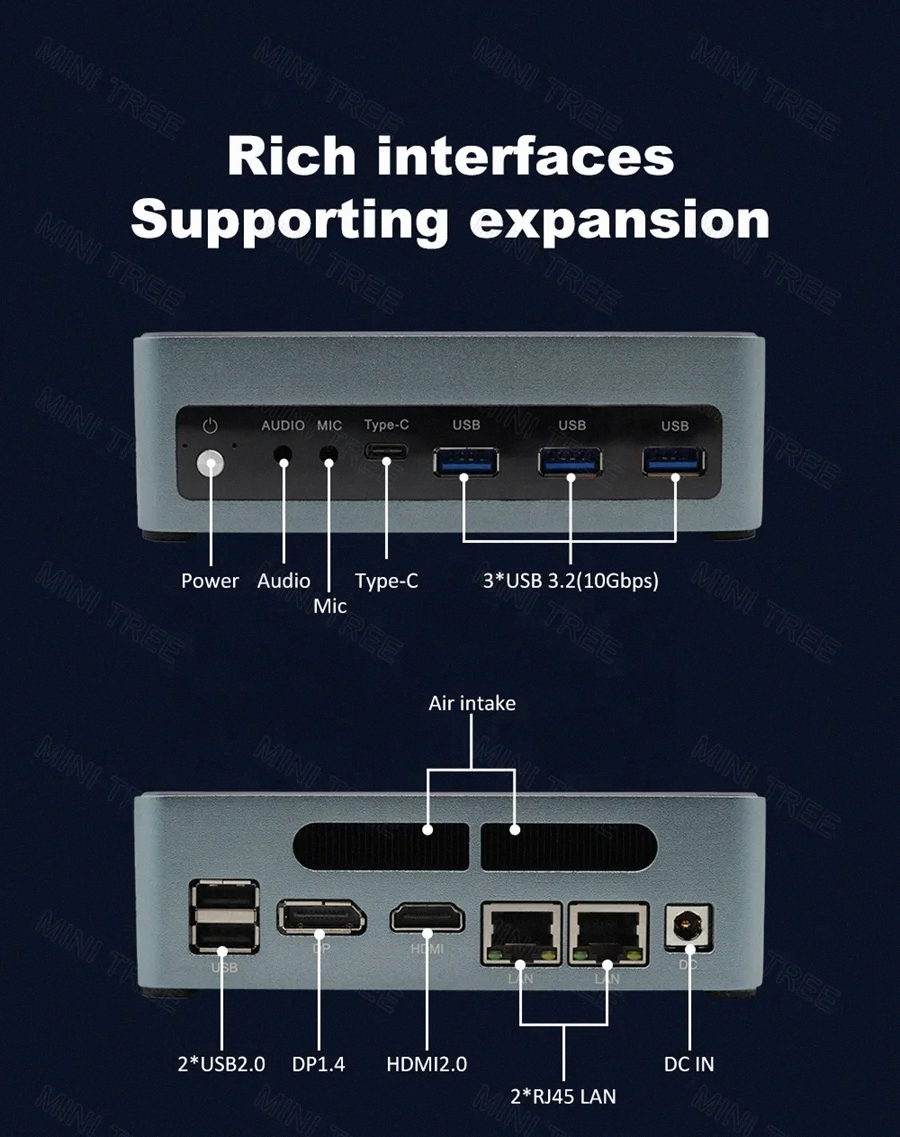 Mini PC Intel 1037U J1900 DDR3 RAM MSATA SSD Office Multimedia Dual Core Processor US/EU Plugs Micro Office Computer