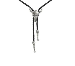 Модные мужские Регулируемые сплав винтажный 1980s Западная череп головы коровы Боло галстук-бабочка комплект