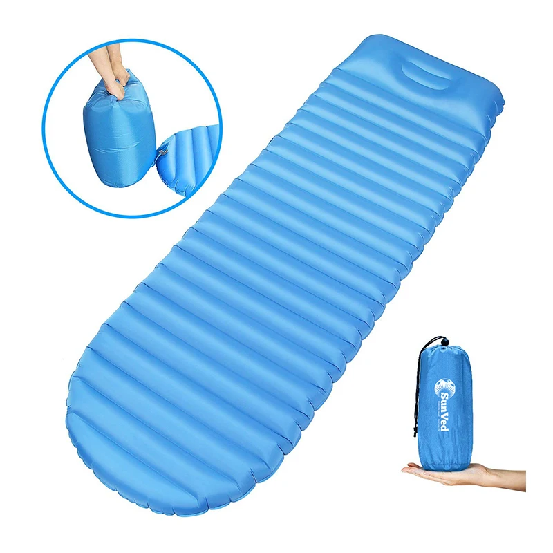 SunVed factory custom 40D nylon TPU camping air mattress sleeping pad automatic inflatable camping pad
