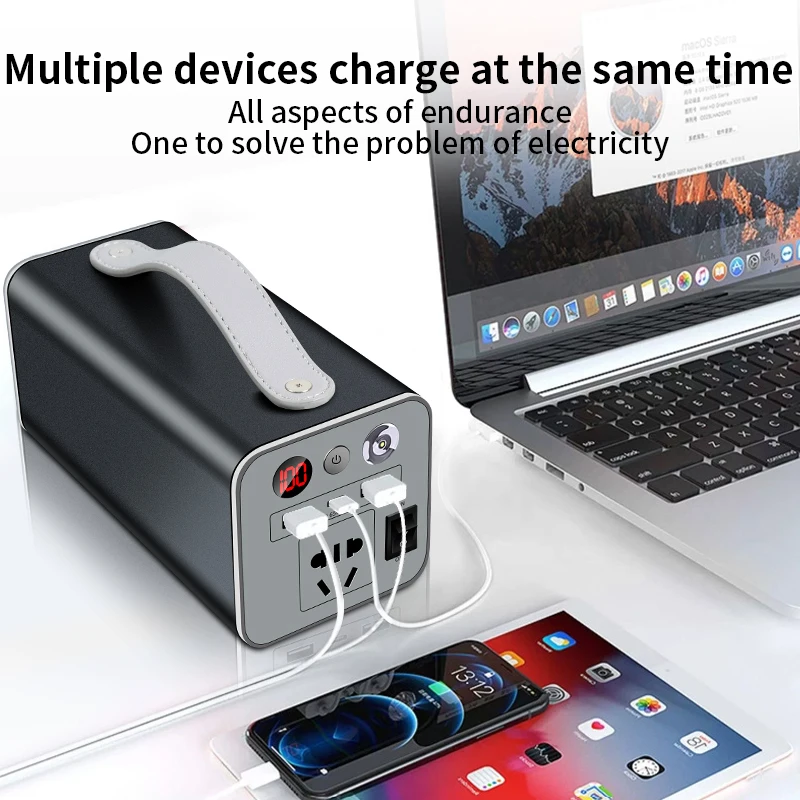 Solar Power Station Backup Emergency Energy Storage Battery 180w 300w Portable Power Station Laptop PowerBank