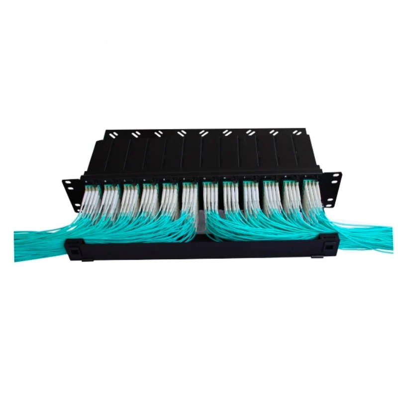 2U 288 Cores MTP MPO LC Cassettes high Density Fiber Optic Patch panel Chassis Modules ODF Enclosure