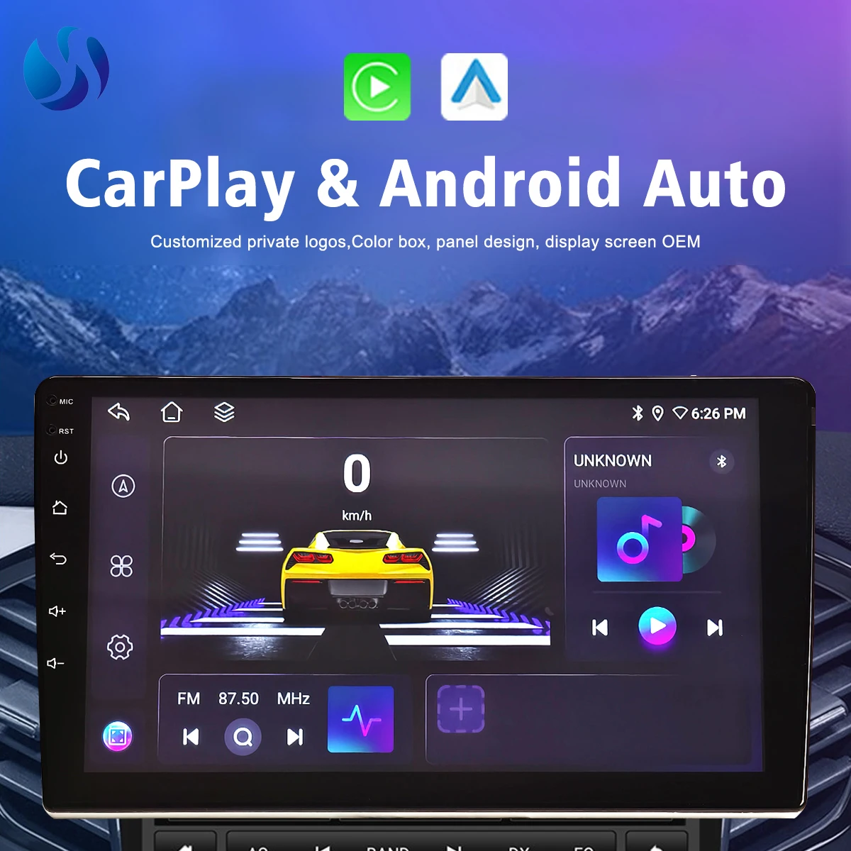 Универсальный сенсорный экран 2 Din Android автомобильный Радио Dvd плеер мультимедийный двойной 9 дюймов Gps навигация магнитола