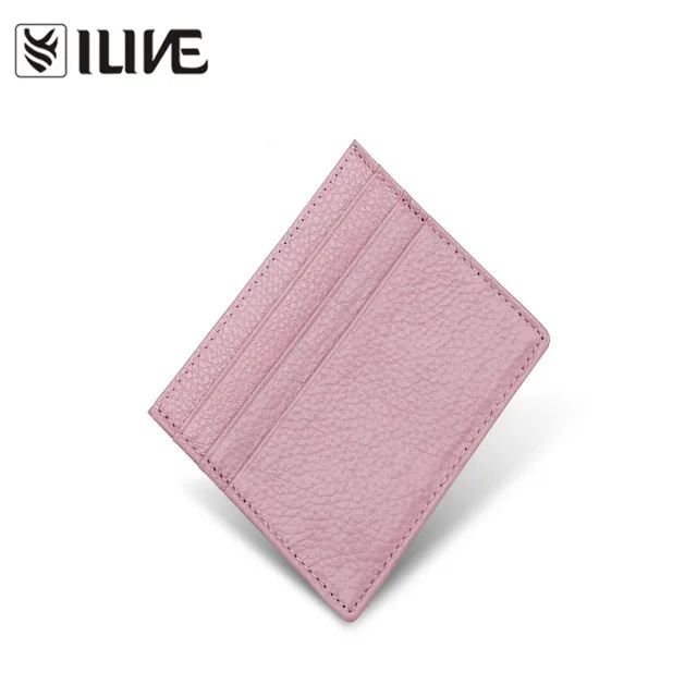 Genuine Leather RFID Blocking Business Card Holder Case Visa Credit Cards