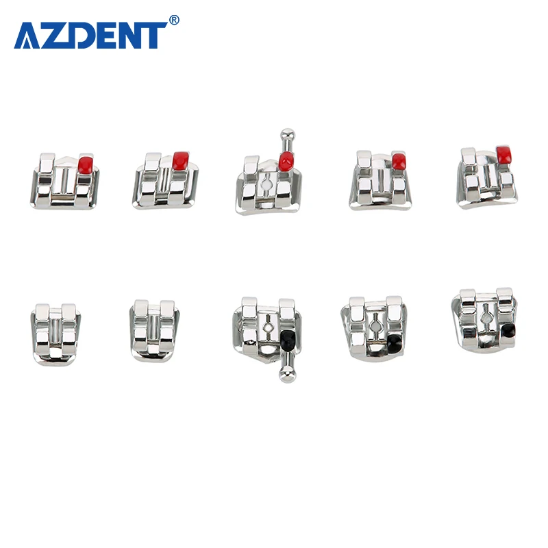 Azdent Bondable Mini Roth Orthodontic Dental Metal Brackets with Hooks 3