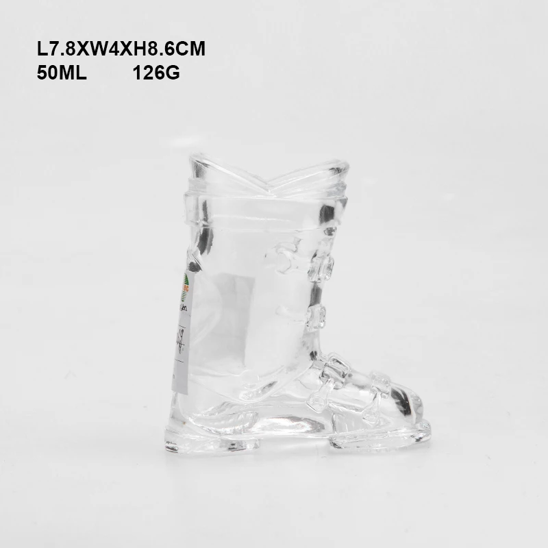 Vodka spirit glass cup wine glass shot glass 50ml skiing boots fish design fancy mini cup