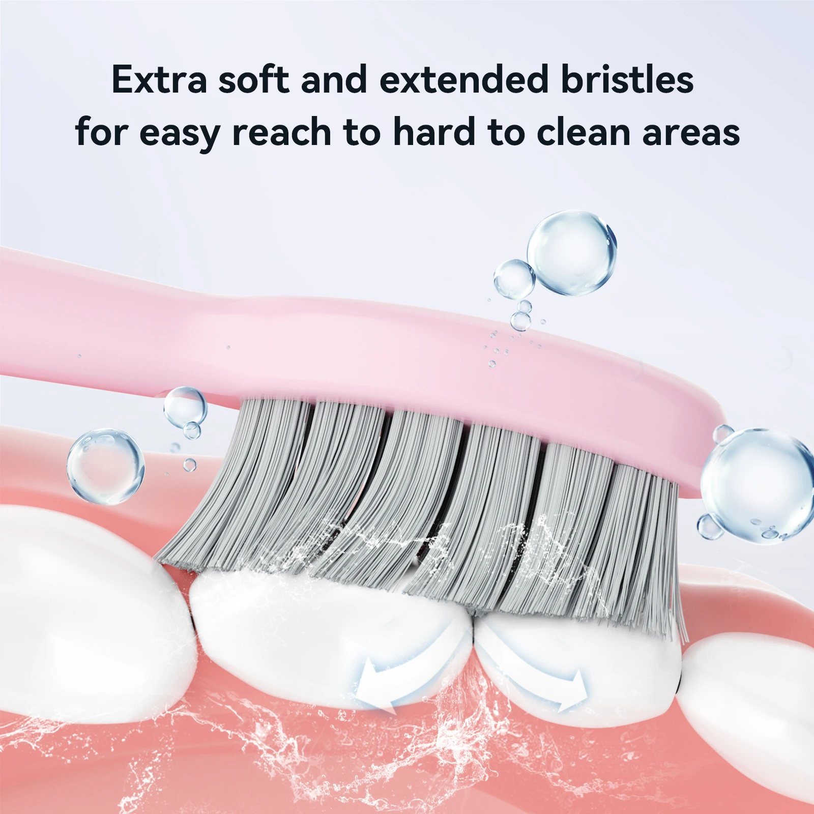 JTF replacements P200 electric toothbrush heads brush head pink color with medium soft bristle