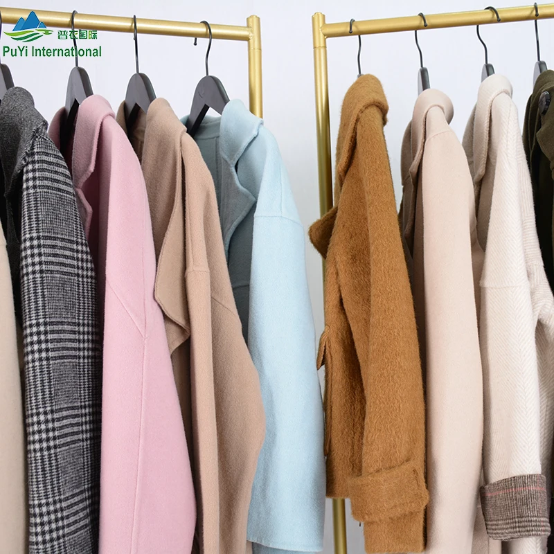 PUYI used clothes korea plus size winter costs branded usa used clothing bale clothes second hand