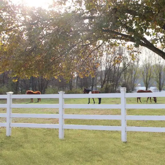 Ranch Rail Vinyl  Farm Fence with  panel and Post
