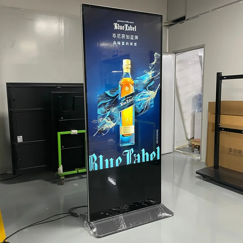 factory price 43 49 55 inch floor stand digital sigange indoor/outdoor led/lcd advertising screen kiosk totem smart tv monitor