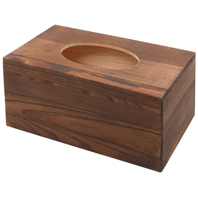 Weight Holder Napkin Bamboo Wooden Tissue Box
