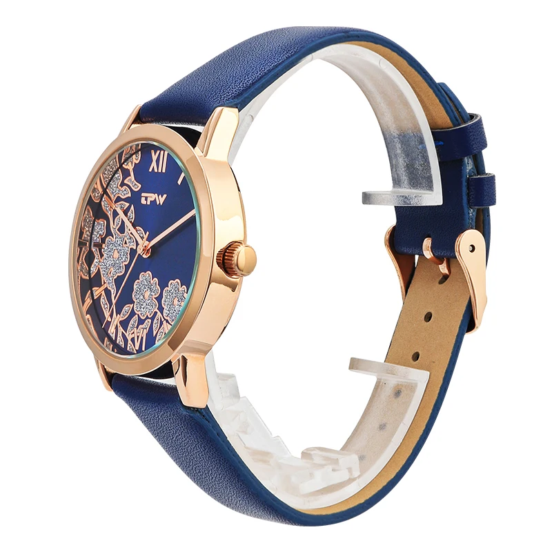 shiny glitter flower watch japan movt geneva lady odm custom wrist watch wholesale