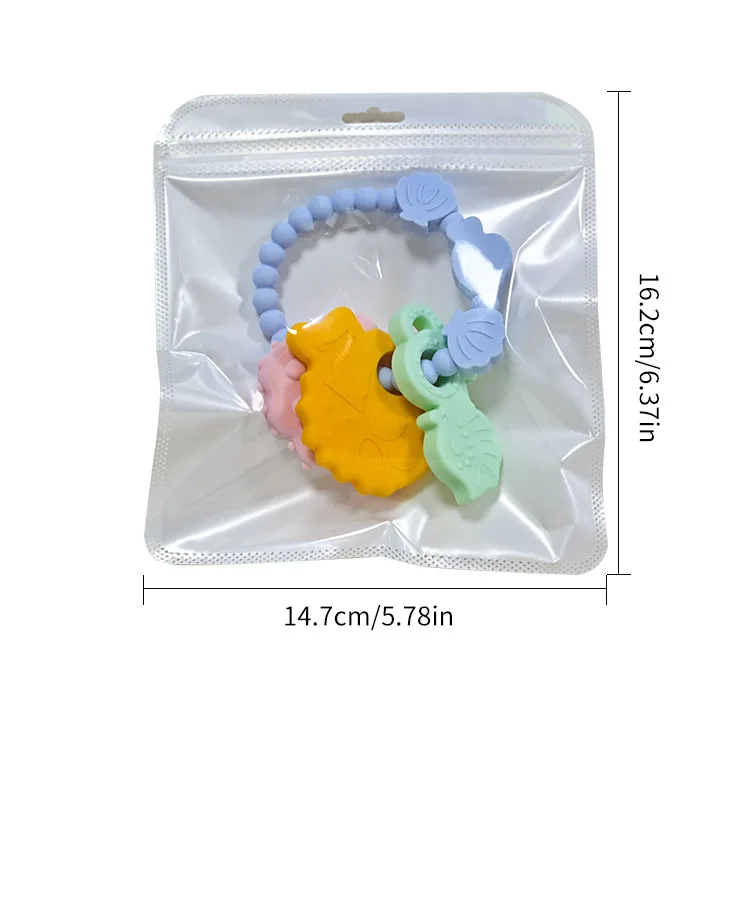 Ocean Animal Shape Bracelet Teether Newborn Food Grade Silicone Teething Ring toys
