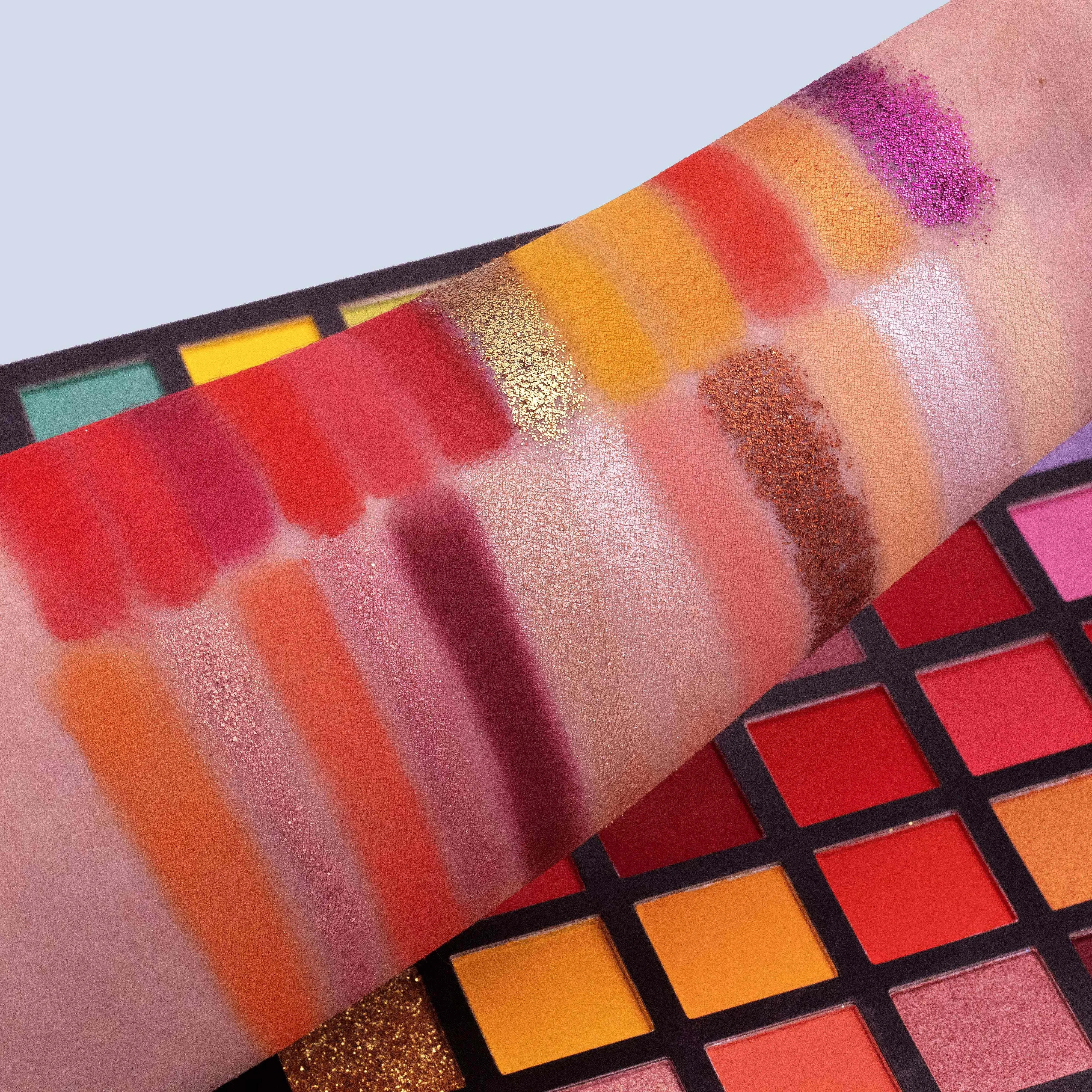 Без логотипа 48 цветов сделать свой собственный, косметика, макияж, изготовленный на заказ, Длительное Действие, водонепрорицаемый, светло-бежевая палитра теней для век nude, СТМ веган