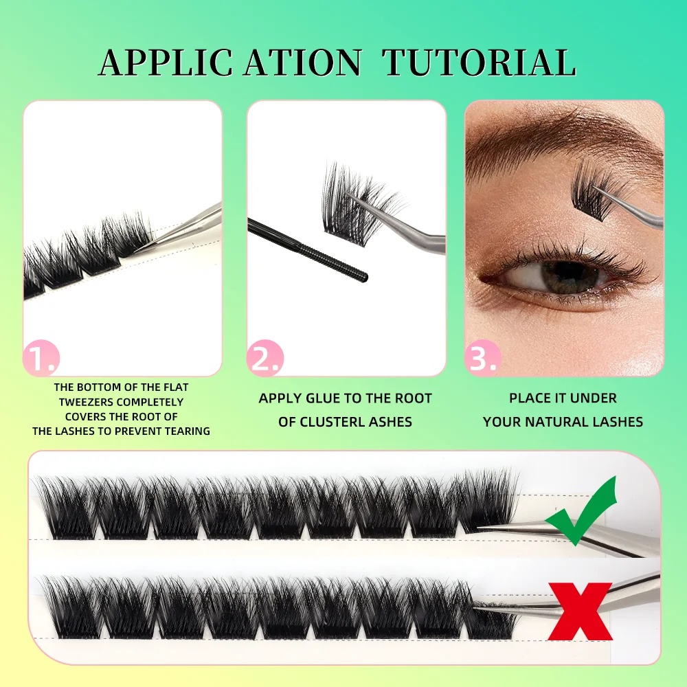 New Arrival Custom Logo Bond and Sealer for Segment Lash Faux Mink Pre Cut Eyelash DIY Extension Lash Kit