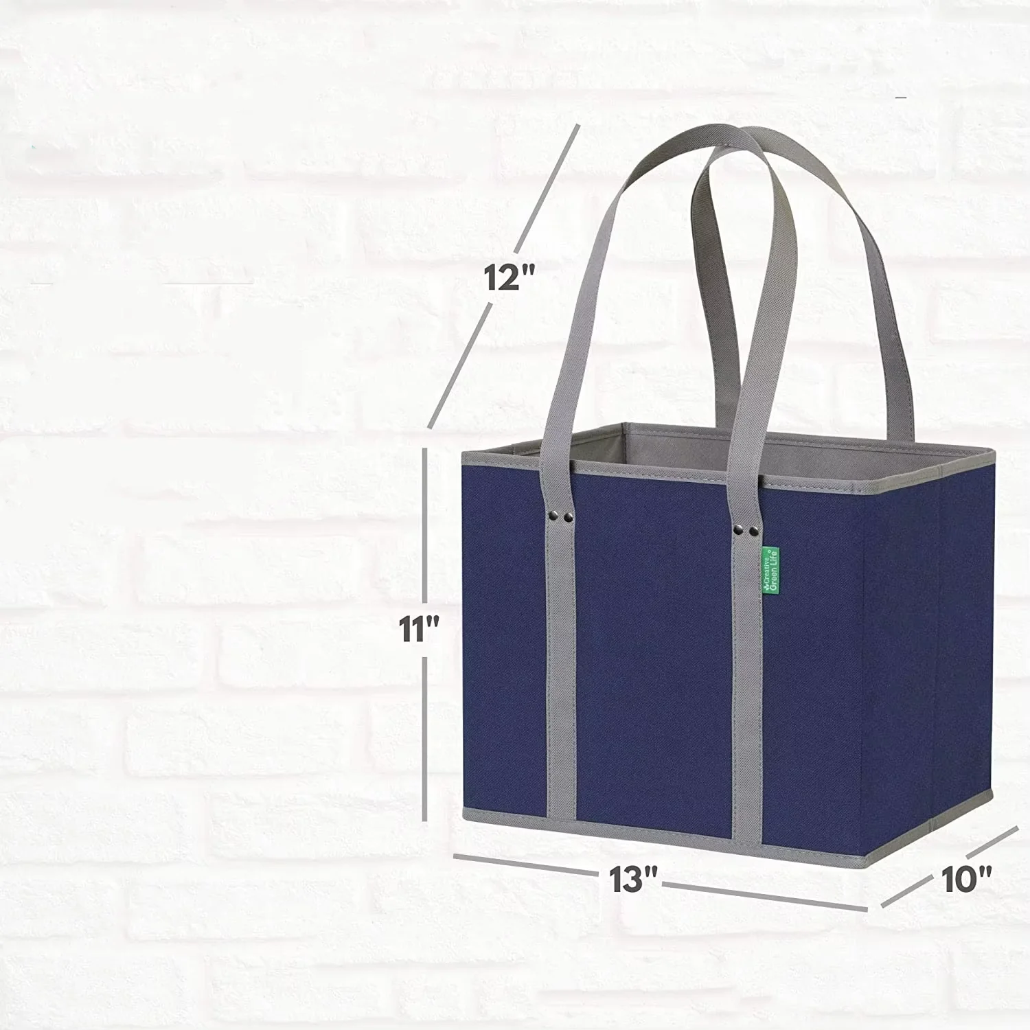 Shaped Collapsible Grocery Tote Shopping Bag Container Picnic Basket with Reinforced Cardboard Bottom Grocery Box