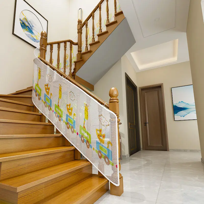 Cute Cartoon Animal Pattern Kids Child Safety Net  Safe Railing For Stair Barrier Rail Balcony